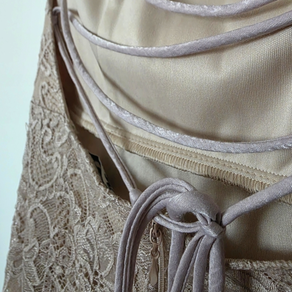 Show Me‎ Your Mumu Lace Dress in Dusty Pink Criss Cross Corset Lace Up Sz. Med - Picture 8 of 10